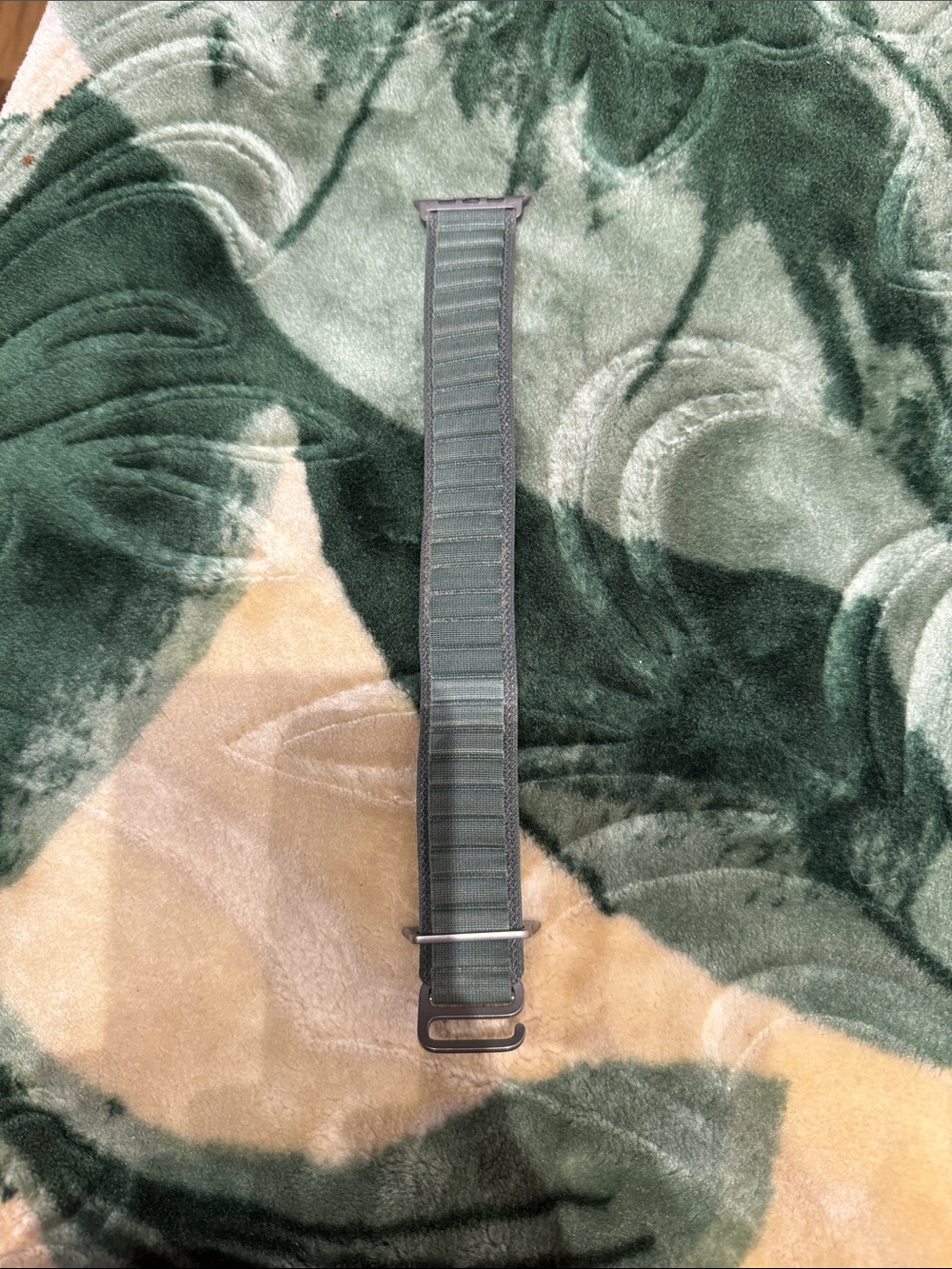Apple Green Nylon Watch Band with Black Hardware